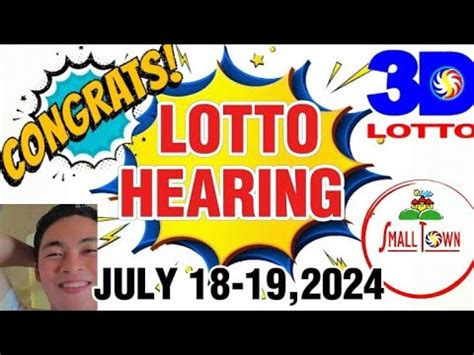 JULY 03, 2018 LOTTO SWERTRES AND SWER3 HEARING  .